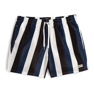 Bather Recycled Striped Swim Trunk Shorts | Blue& Blue Stripes Size XL